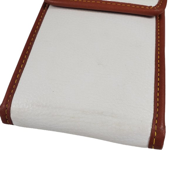 VTG Dooney & Bourke All Weather Leather Crossbody Bag Ivory Tan Brown - Picture 3 of 8